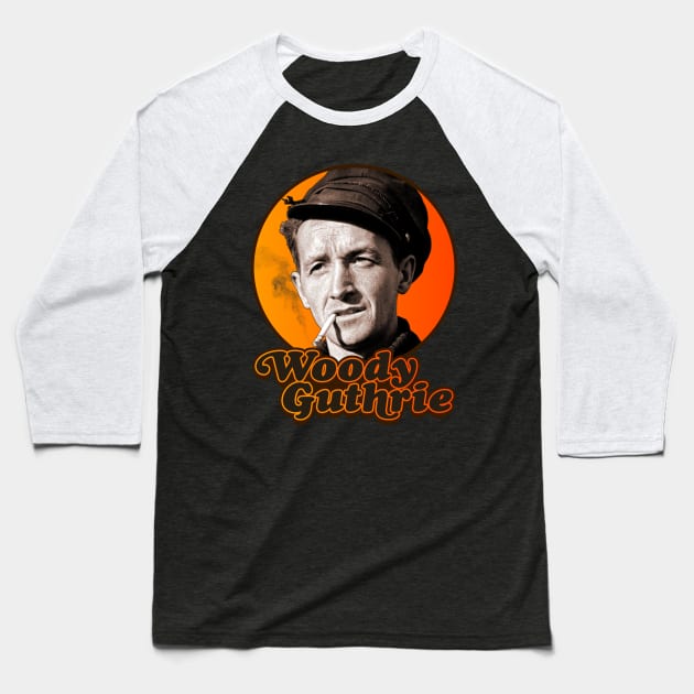 Woody Guthrie Baseball T-Shirt by darklordpug